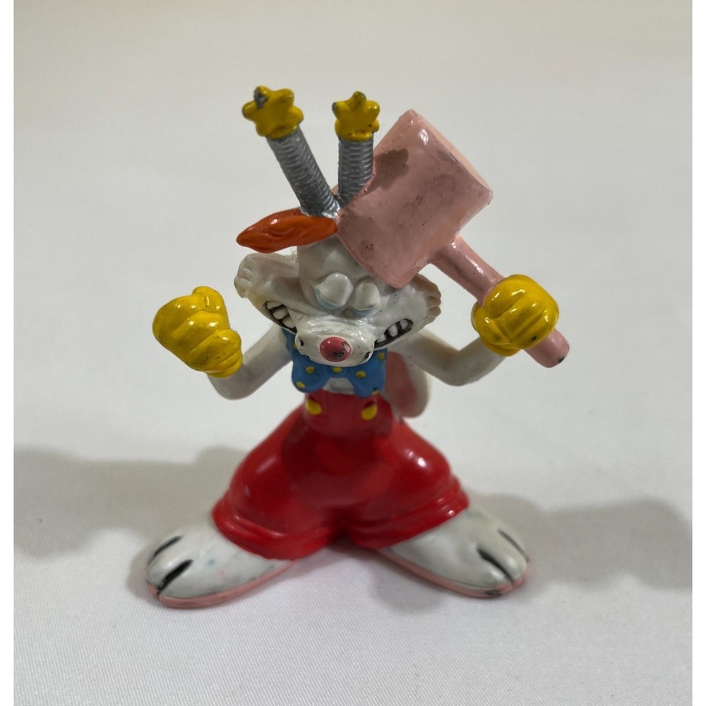 Vintage 1987 Disney Roger Rabbit PVC Figure Amblin Ent. Toy Mallet 3.5"